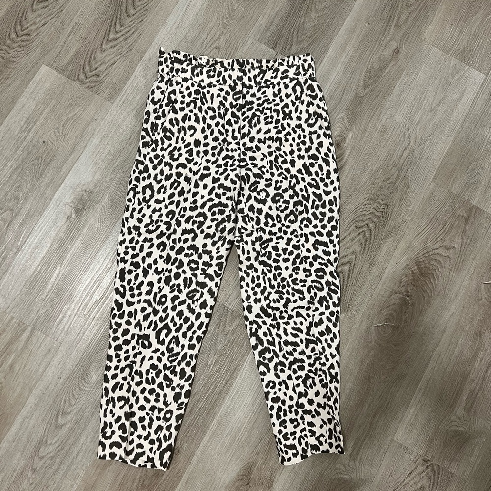 JCrew linen paper bag pants